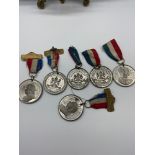A Lot of 6 Dunfermline School board medals.