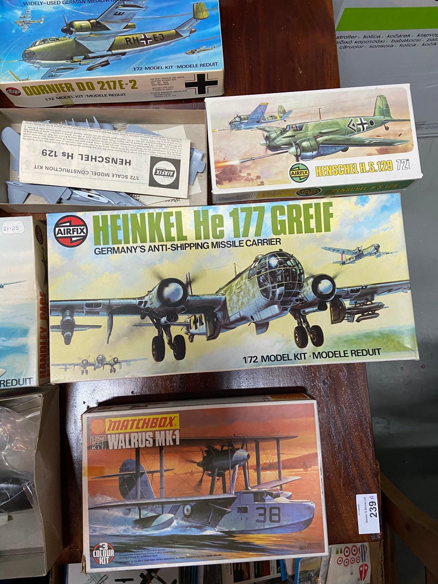 A Quantity of boxed military Airfix models and matchbox model kits. Includes Walrus MK-1, H.P - Image 5 of 5