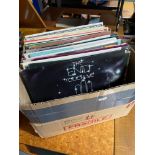 Two boxes of LP Records which includes artists such as Elton John, Beech Boys, Cult, Cure, Spandau