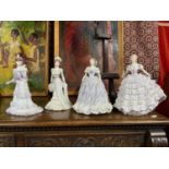 A Lot of four Royal Worcester and Coalport figurines.