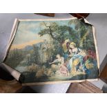 A Large Victorian canvas print, depicting ladies and gentleman having lunch