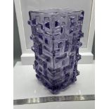 A White Friars style block design vase. [18cm in height]