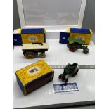 Three Models of Yesteryear by Lesney with Boxes. No.1 The Allchin 7-N.H.P Traction Engine, No.9