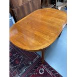 A Retro mid century Scandinavian dining table possibly produced by Nils Jonsson. [Showing dot,