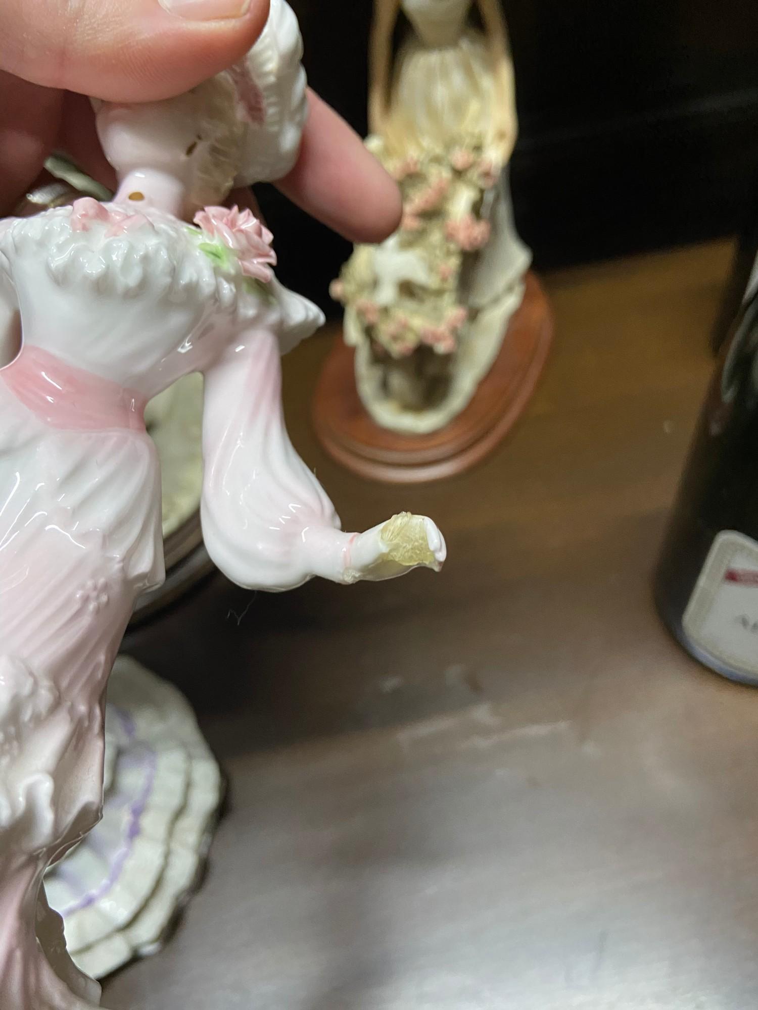 Various porcelain figurines which includes Coalport and Naples - Image 3 of 5