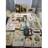 A Quantity of mixed vintage postcards which includes comical and greeting cards