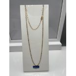 A 9ct gold curb necklace together with a 9ct gold bracelet. [chain- 45cm length] [3 grams]