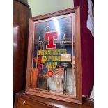 A Vintage Tennents Export advertising mirror.