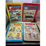 A Lot of four vintage 'The Dandy Book' Annuals dated 1956,1957, 1960 & 1961.