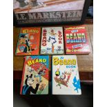 A Lot of 5 various vintage 50's and 60's The Beano Books