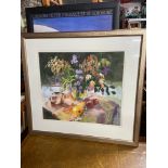 Gillian Goodheir D.A A Large Original painting titled 'The Yellow Pepper' Fitted with a gilt frame
