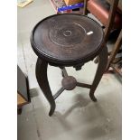 A Vintage hardwood plant stand in an oriental manner. [64cm in height]