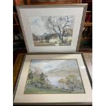Two original art works. Watercolour depicting Bennachie in Inverurie by Keith Machattie and dated