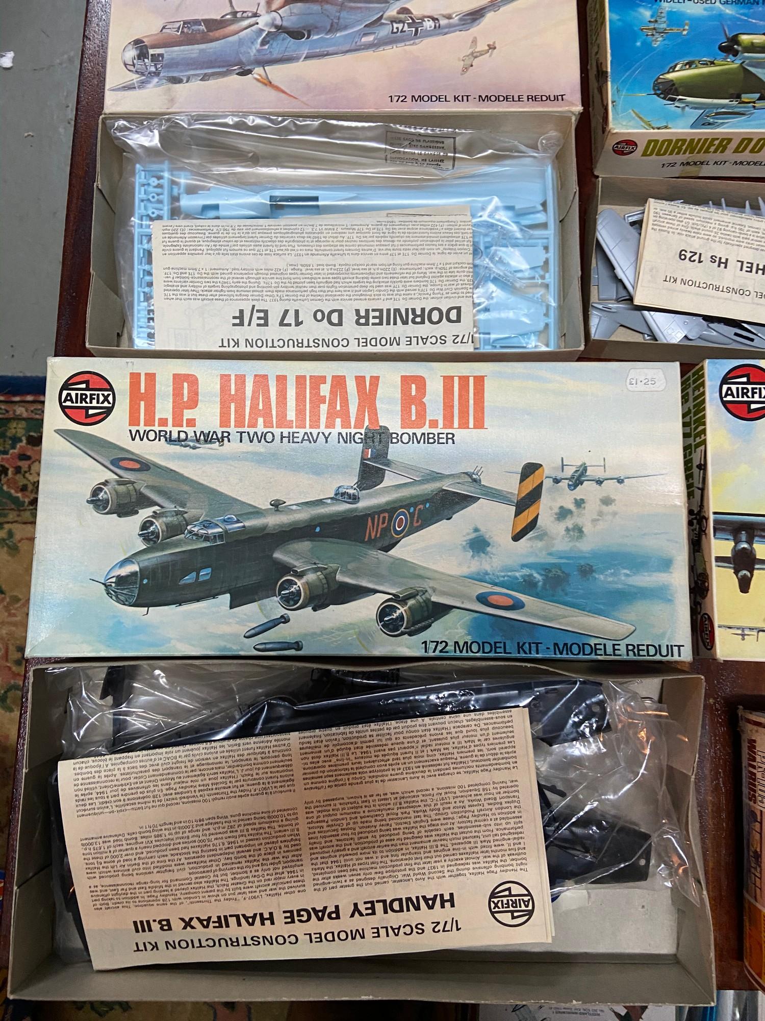 A Quantity of boxed military Airfix models and matchbox model kits. Includes Walrus MK-1, H.P - Image 4 of 5