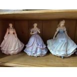 A Lot of 5 Danbury Mint Figurines 'Jo, Lady Caroline, Beth, Mary & First Love [Little Woman] [Age of