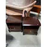 A Pair of Stag Minstrel Bedside cabinets