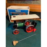 A Vintage Mamod steam tractor with original box.