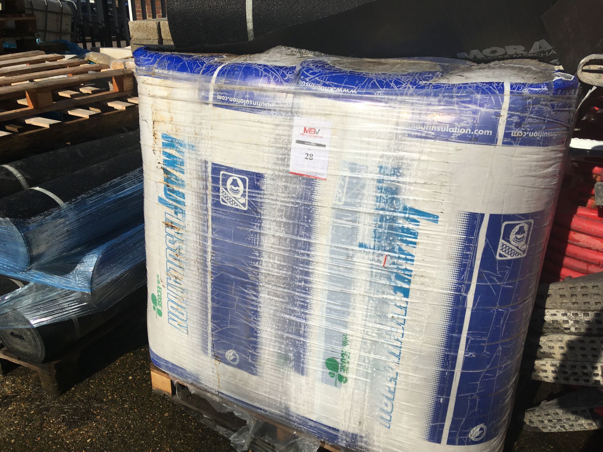 Knauf Large Quantity of Rolls of Wool Insulation