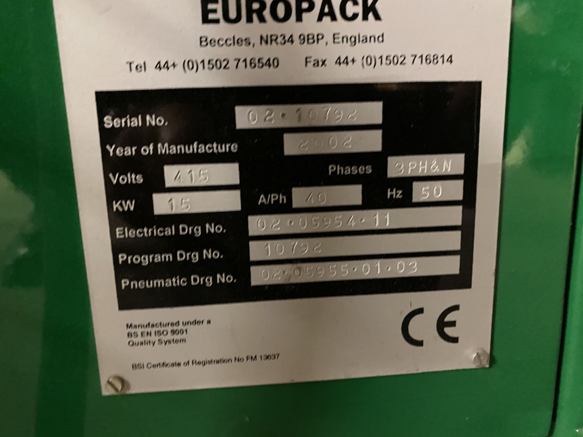 (2002) Europack/Packrobat Automation Q-12 Corrugated Packing Line (3 phase) - Image 6 of 6