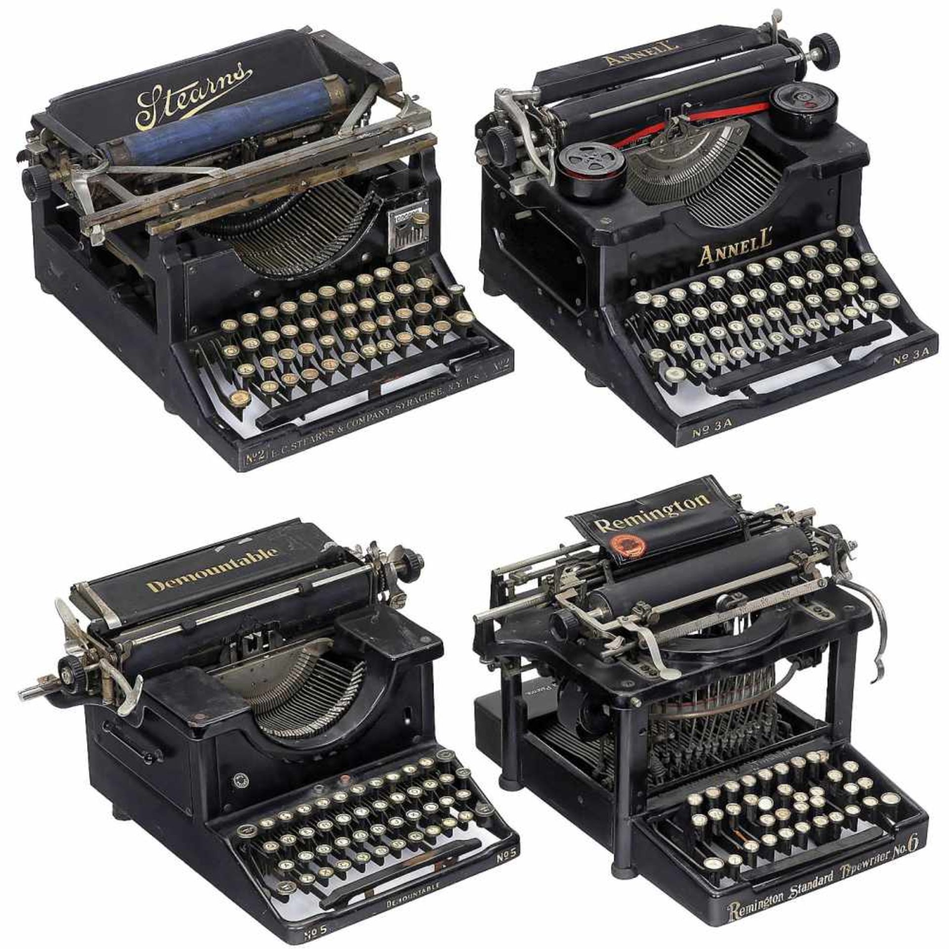 4 American Typewriters