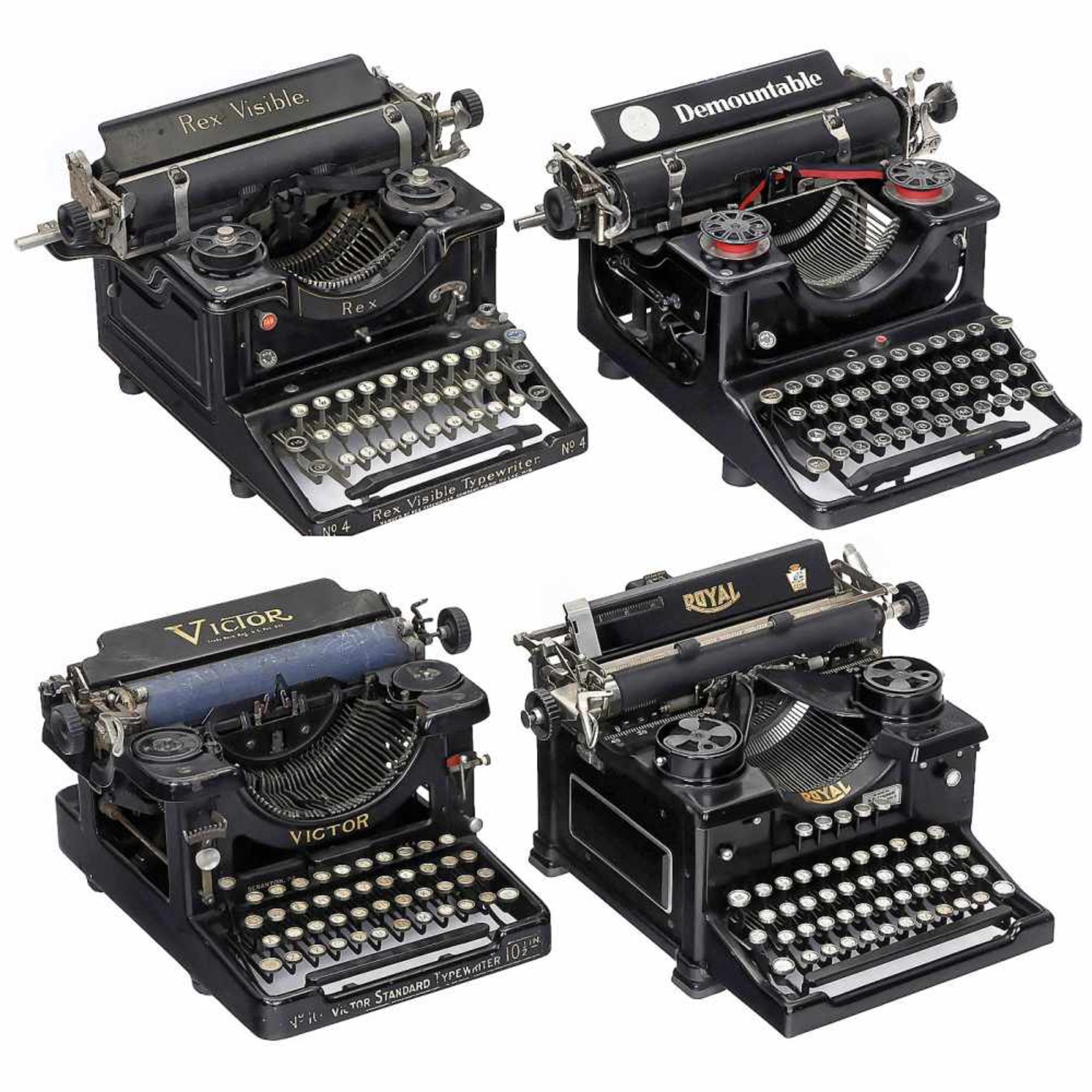 4 American Typewriters