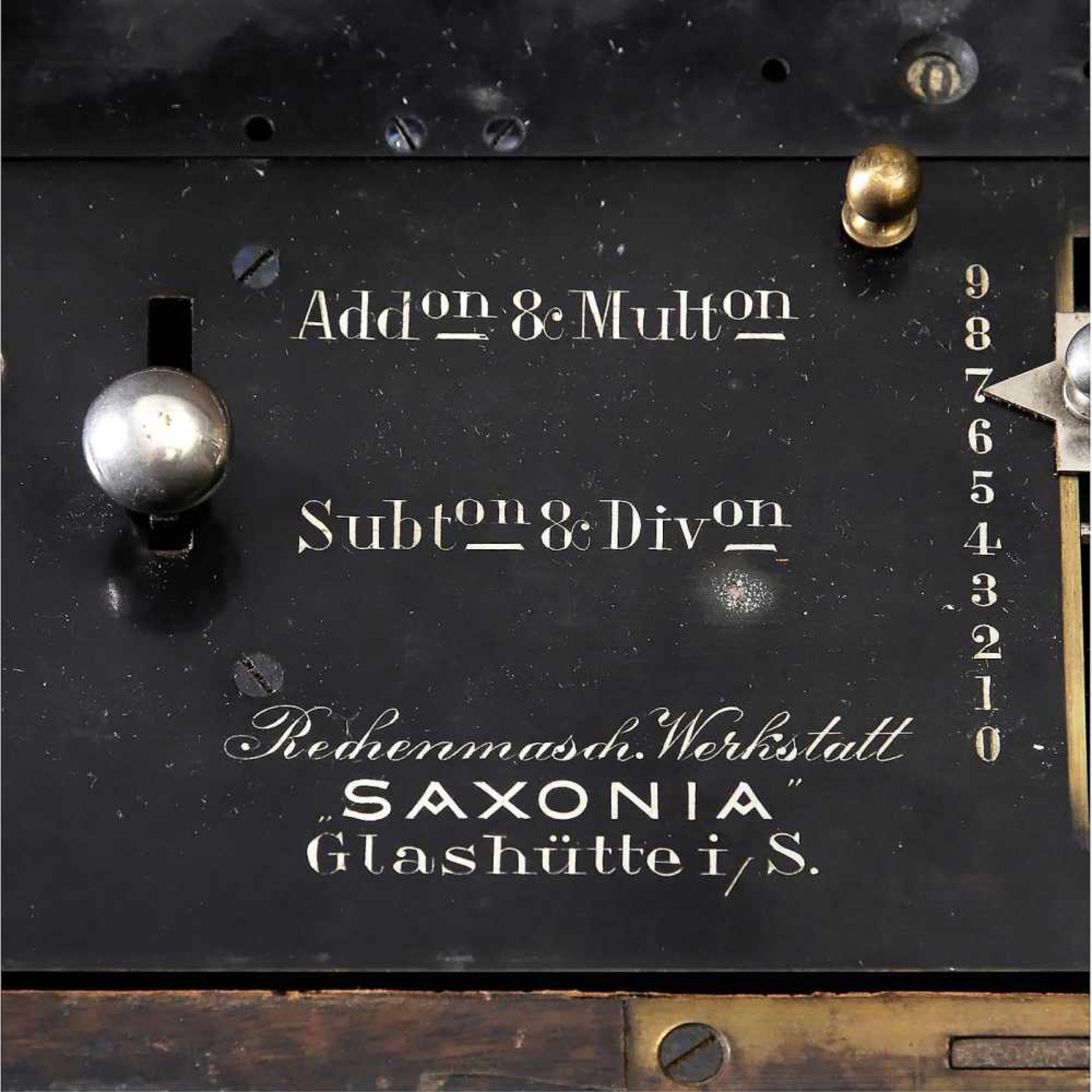 "Saxonia 1" Calculator, 1895 onwards - Bild 2 aus 2