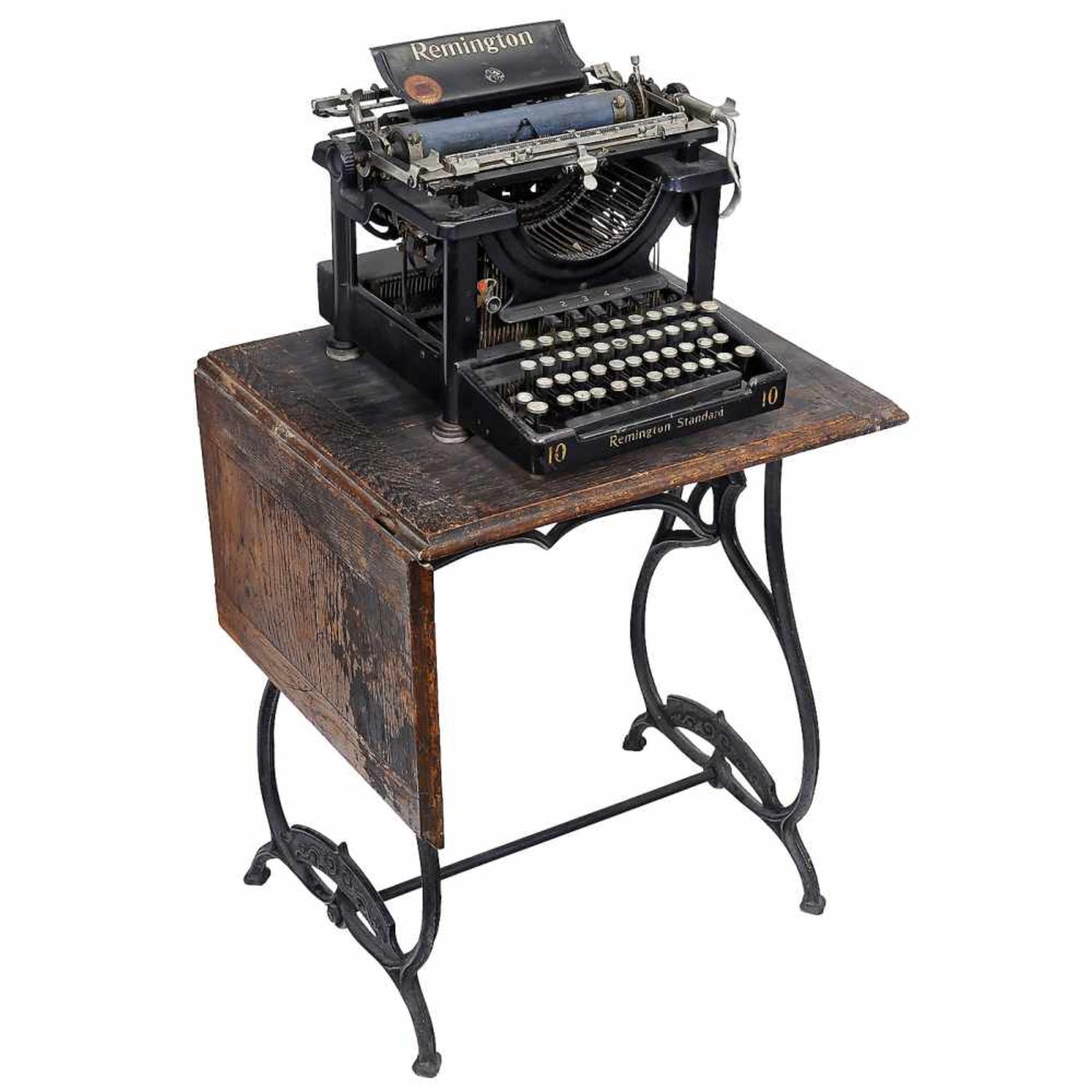 Remington Standard No. 10 Typewriter with Table, 1914