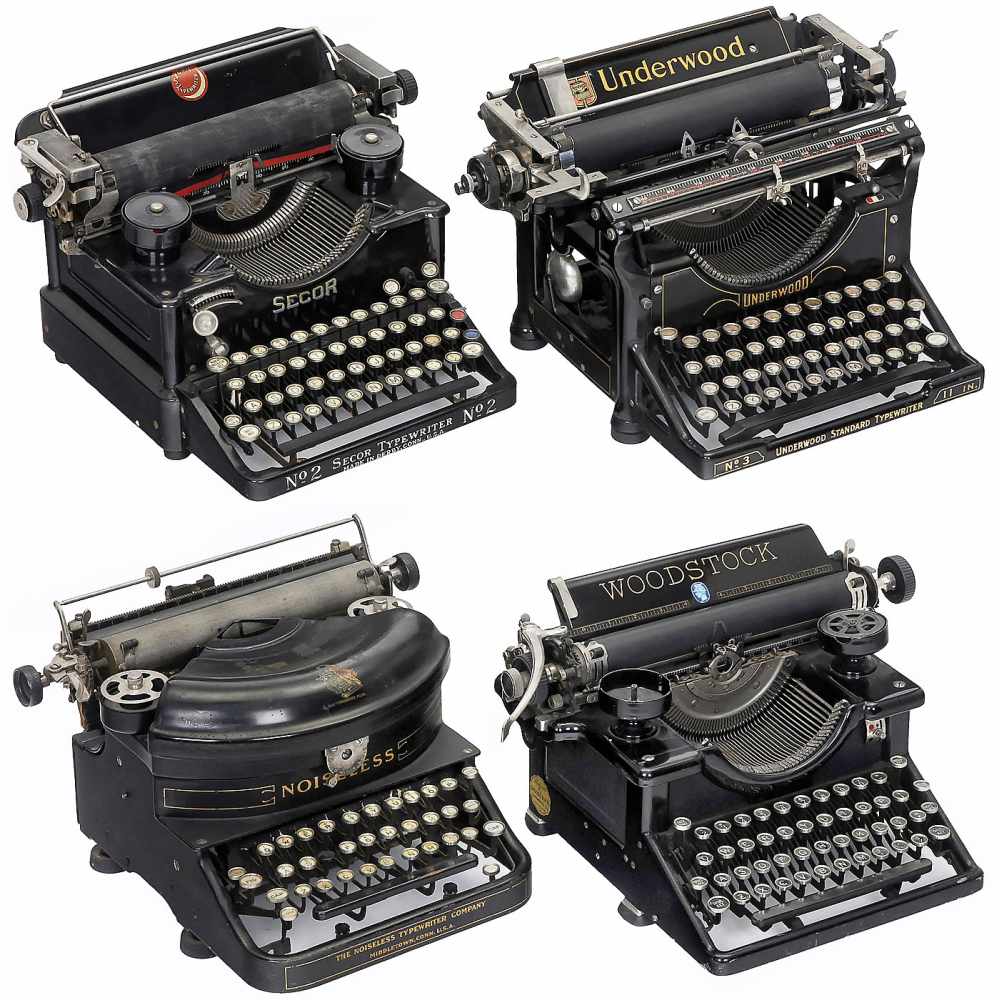 4 American Typewriters