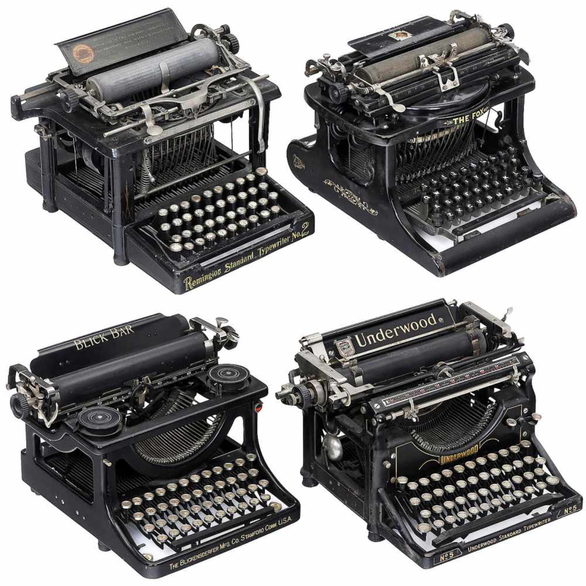 4 American Typewriters