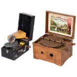 Disc Musical Box and Gramophone1) Symphonion No. 10, c. 1900, for 7 ¼-inch discs, 41 teeth (1