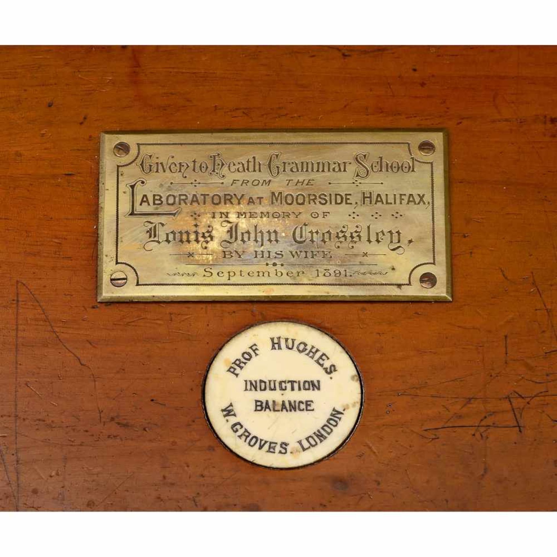 Hughes Induction Balance, 1879Laboratory instrument, made by W. Groves, London. With inscription - Bild 3 aus 8