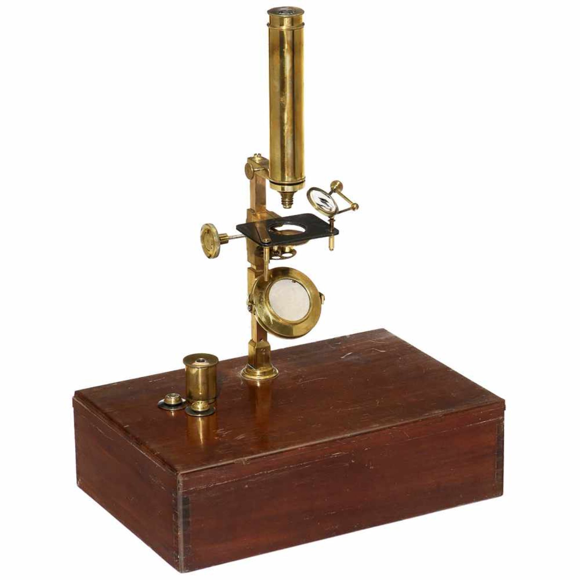 Early French Compound Microscope by Chevalier, c. 1850Signed on the tube: "Charles Chevalier,