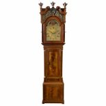 Longcase Clock with Carillon and Moon Phase, c. 180015 1/3-inch engraved brass dial, signed: Jo.