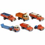 6 Trucks by GamaGeorg Adam Mangold, Fürth, Germany. 1) No. 255, lacquered tin, spring-driven (