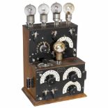 French "5-Lamp Piano" Radio Receiver by Ducretet, Paris5 valves (4 original, 1 replica), LW and