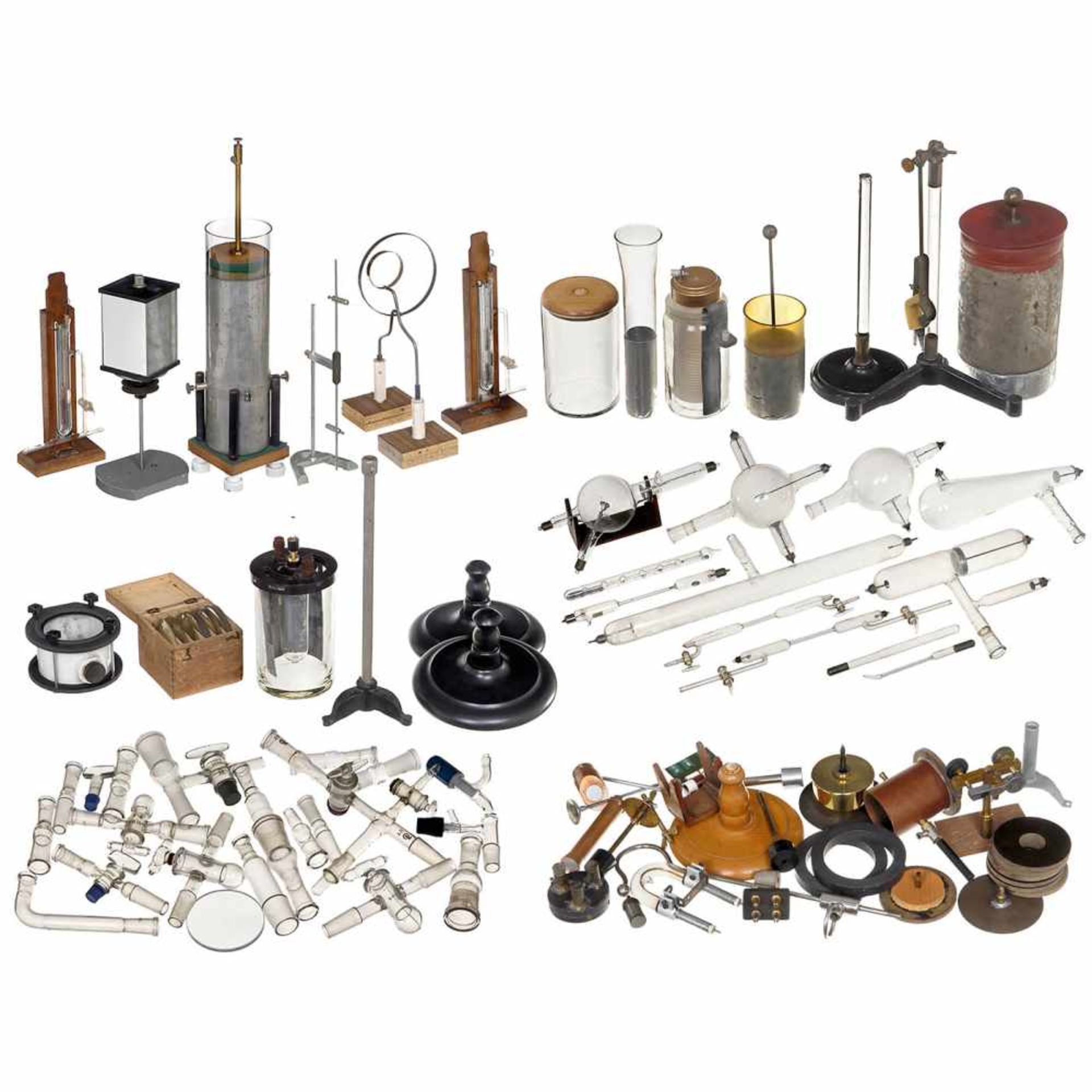 Group of Scientific InstrumentsPhysical demonstration models and others: 5 various Crookes cathode