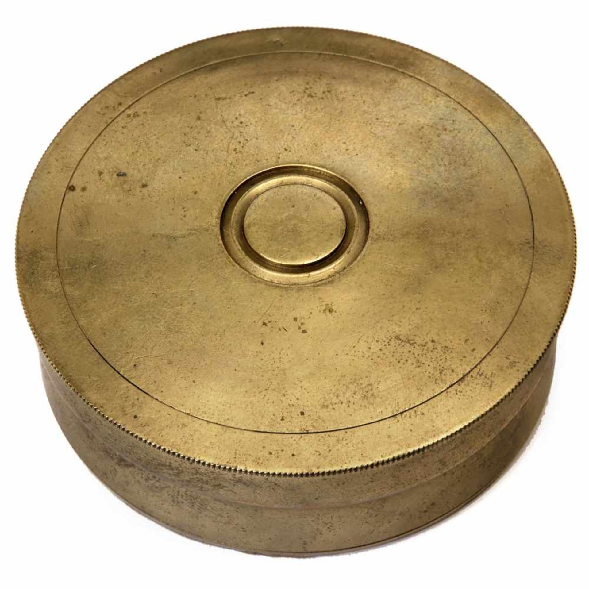 Russian Brass Pocket Equinoctial Sundial, c. 1880Inset dial compass under glass, hour ring with - Bild 2 aus 2