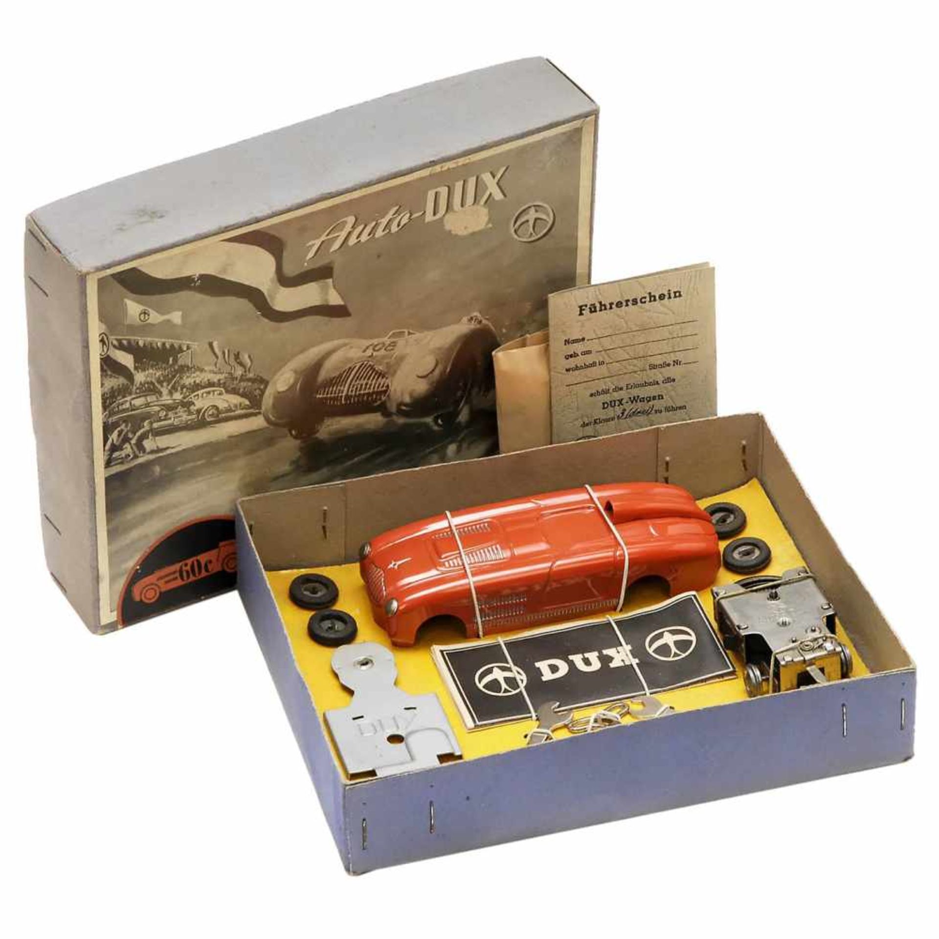3 Auto-Dux Construction Kits, c. 1955-60Markes & Co. KG, Lüdenscheid, Germany. Complete sets in - Bild 2 aus 3