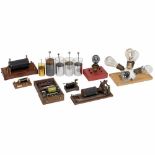 Induction Coils, Leyden Jars and Light Bulbs1) Miniature induction coil, coil length only 2 ¼ in.,