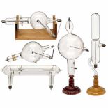 5 Physical Demonstration Instruments, c. 19201) Canal ray tube after Goldstein, made by by Rudolf