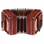 Arno Arnold Bandoneon, 1965Tone range 144 diatonic, 35/37 buttons, three reeds, single reed