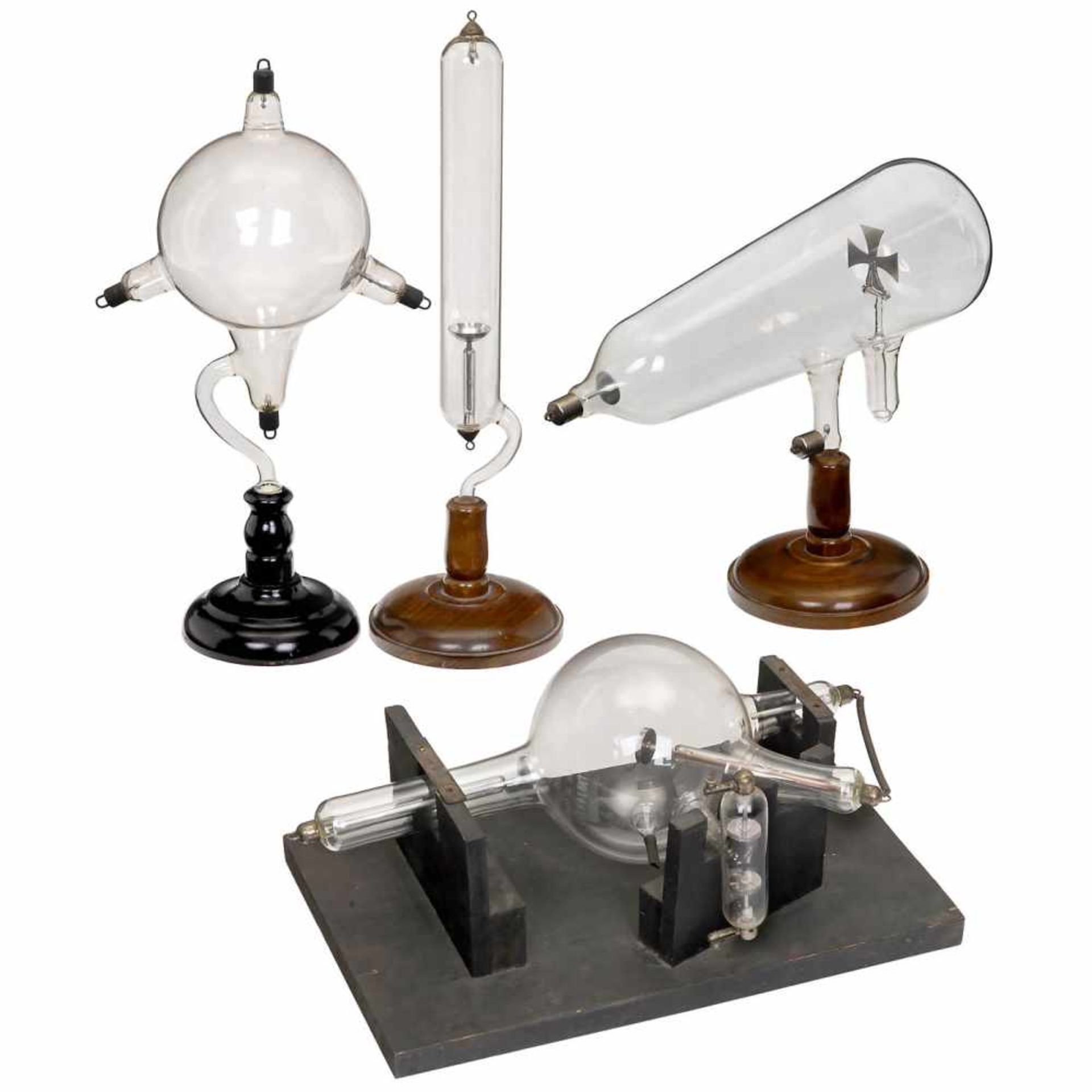 4 Large Physical Demonstration Instruments, c. 19201) "Maltese Cross", cathode ray tube with