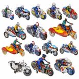 15 Japanese and Chinese Tin-Toy Motorcycles, c. 1950-601) Modern Toys, Highway Patrol 3199,