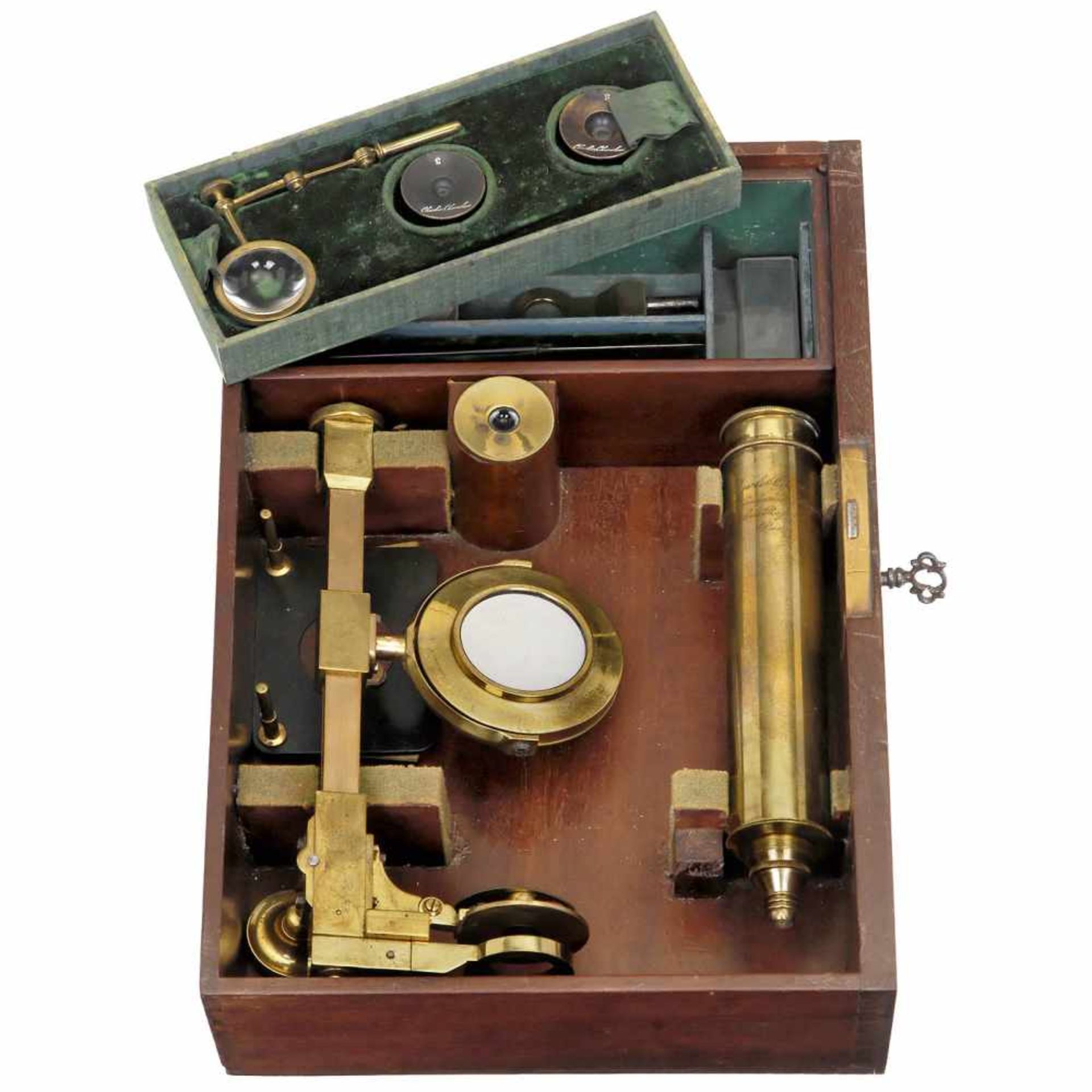 Early French Compound Microscope by Chevalier, c. 1850Signed on the tube: "Charles Chevalier, - Bild 2 aus 2