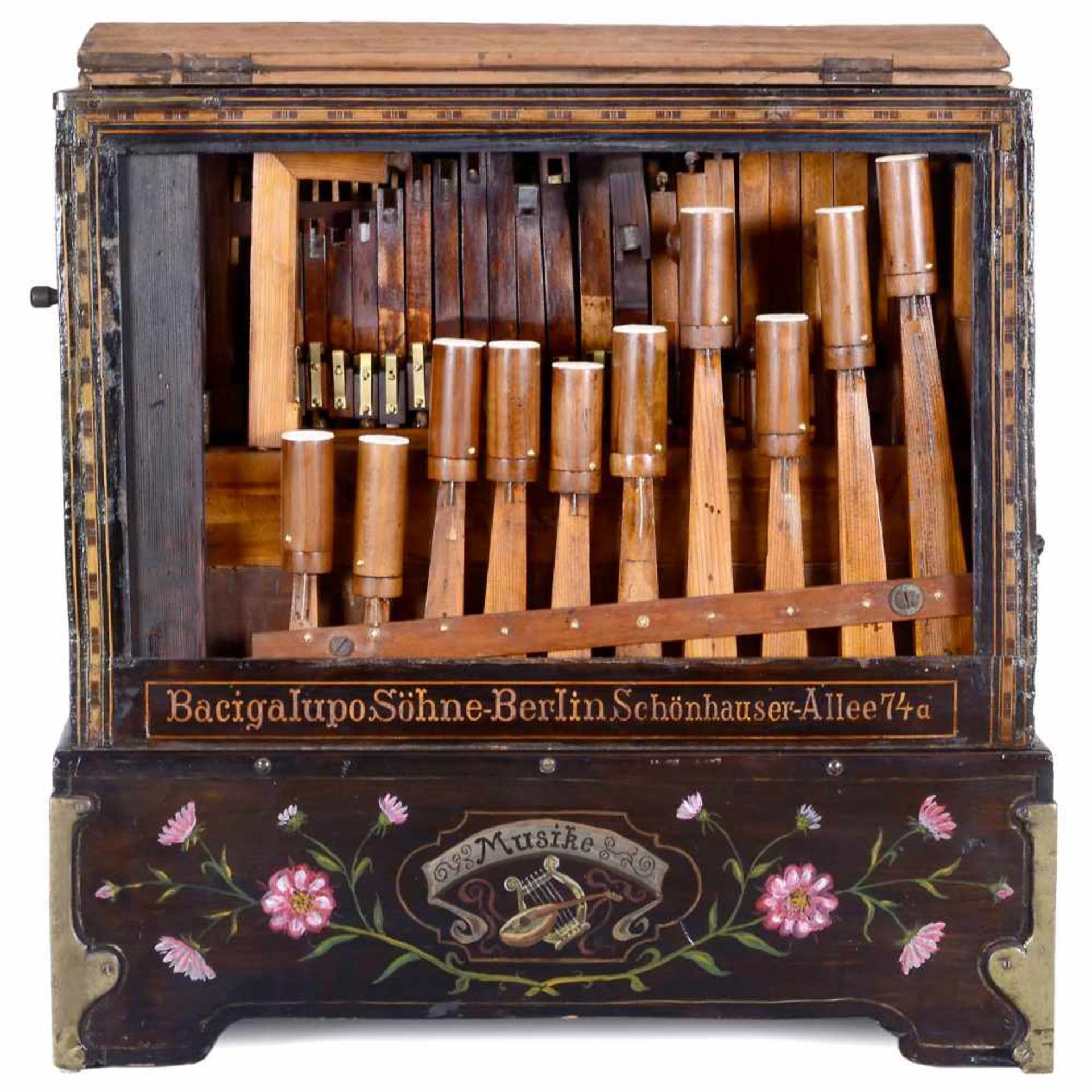 Trumpet Barrel Organ by Bacigalupo Söhne, c. 1912Trumpet organ, with legend "Bacigalupo Söhne, - Bild 2 aus 4