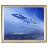 Concorde G-BOAC Oil Painting, c. 1970Signed "Waller". Oil on canvas, size with frame 33 ½ x 28