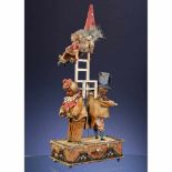 Unusual Musical Manivelle Musicians and Acrobat Automaton, c. 1920Maker unknown. Three figures