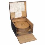 120 Ariston Discs, c. 1900Paul Ehrlich, Leipzig. Cardboard discs of 13 in. Ø, 24 notes, all discs in