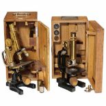 2 Jug Handle Microscopes by Ernst Leitz and Emil Busch1) Ernst Leitz, Wetzlar. Research