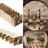 2 Faltperspektiven (Diorama) Weltausstellungen 1851 und 1939